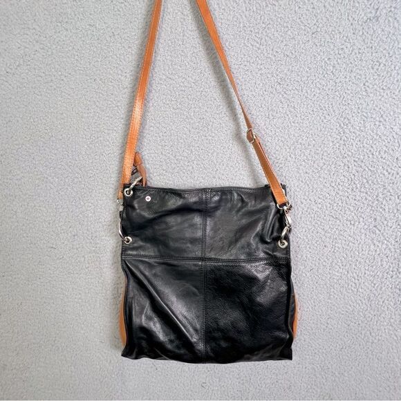 LAVORAZIONE WOMENS LEATHER TOTE BLACK - Picture 4 of 10
